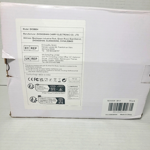 Camry Digital Kitchen Food Scale with Detachable Bowl NEW IN BOX - Picture 7 of 7